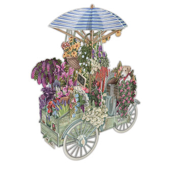 3D Pop Up wenskaart - The Flower Seller&#039;s Bicycle