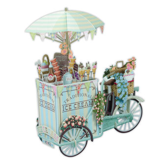 3D Pop Up wenskaart - The Ice Cream Vendor