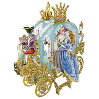 3D Pop Up wenskaart - Cinderella&#039;s Carriage