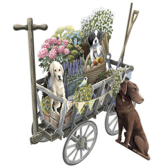 3D Pop Up wenskaart - Goat Cart