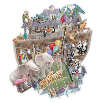 3D Pop Up wenskaart - Noah&#039;s Ark