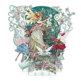 3D Pop Up wenskaart - Kerst - The Fairy Queen