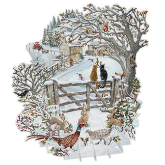 3D Pop Up wenskaart - Kerst - Let it Snow