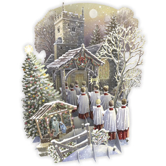 3D Pop Up wenskaart - Kerst - Christmas Choir