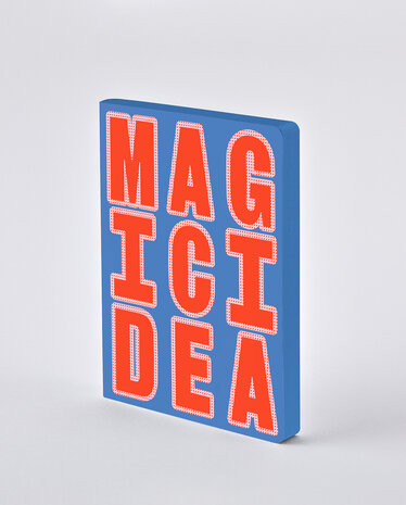 Notitieboek A5 - Magic Idea, zacht leer, fluorescerende tekst