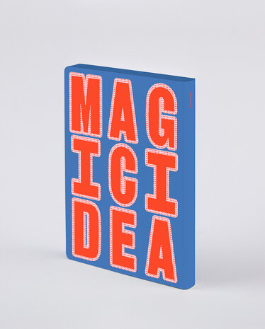 Notitieboek A5 - Magic Idea, zacht leer, fluorescerende tekst