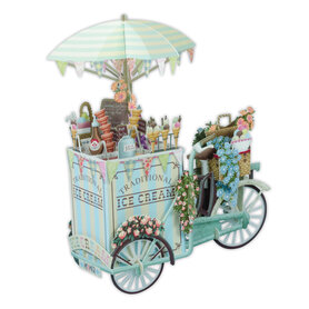 3D Pop Up wenskaart - The Ice Cream Vendor