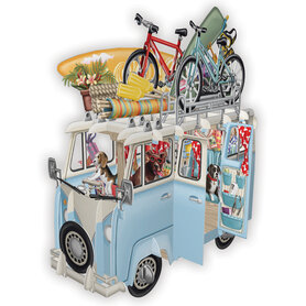 3D Pop Up wenskaart - The Camper Van