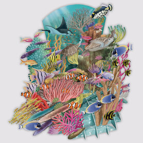 3D Pop Up wenskaart - Coral Reef