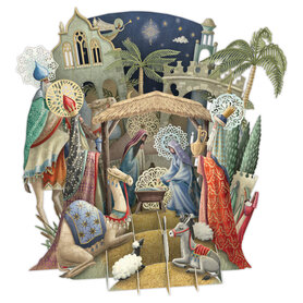 3D Pop Up wenskaart - Kerst - Nativity