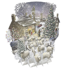 3D Pop Up wenskaart - Kerst - Winter Sheep