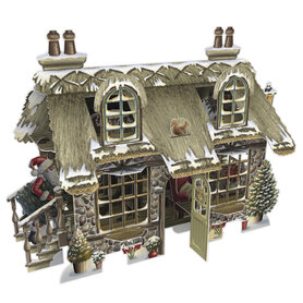 3D Pop Up wenskaart - Kerst - Cosy Christmas Cottage