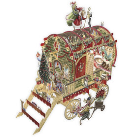 3D Pop Up wenskaart - Kerst - Christmas Caravan